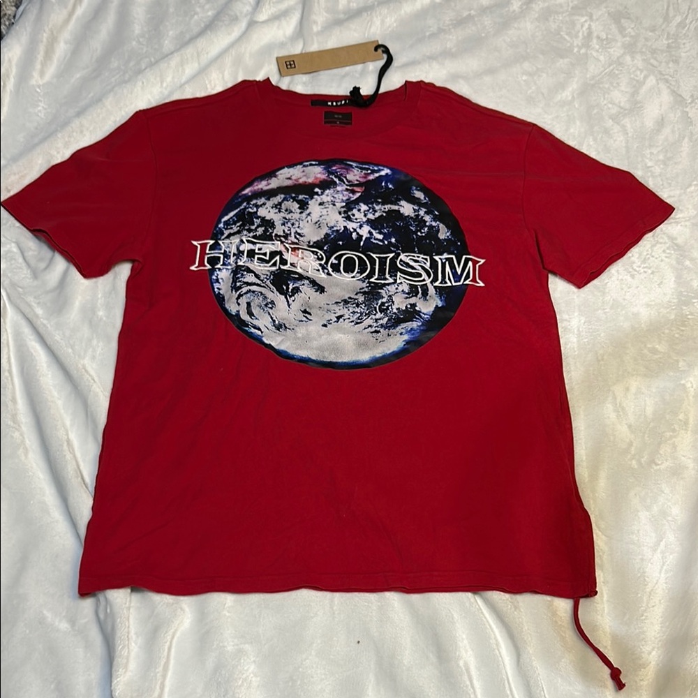 Ksubi Red Short Sleeve Tee with Graphic Design